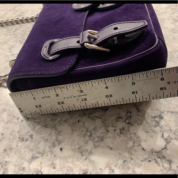 Ralph Lauren Purple Suede & Leather Ricky Bag - Picture 8 of 16
